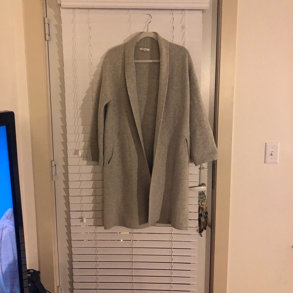 Madewell Shawl Collar Merino Wool Sweater Coat